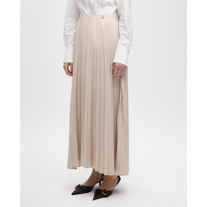 Gonna plissettata effetto cerato