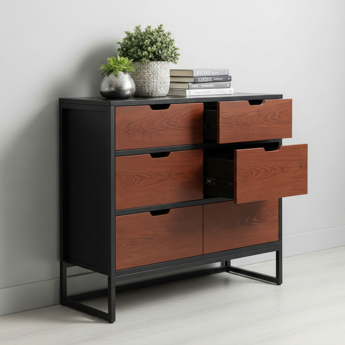 Rouleau adhésif bois noyer foncé au mètre - Autocollants Revêtement Adhésif Cuisine Meubles Salle de bain