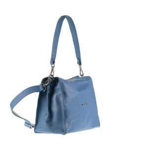 Borsa a spalla da donna Made in Italy - Modello Celeste Plus - 100% pelle - 28.0 x 24.0 x 15.5 cm