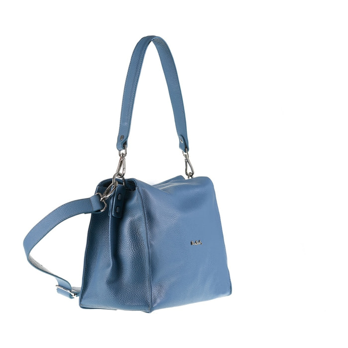 Borsa a spalla da donna Made in Italy - Modello Celeste Plus - 100% pelle - 28.0 x 24.0 x 15.5 cm