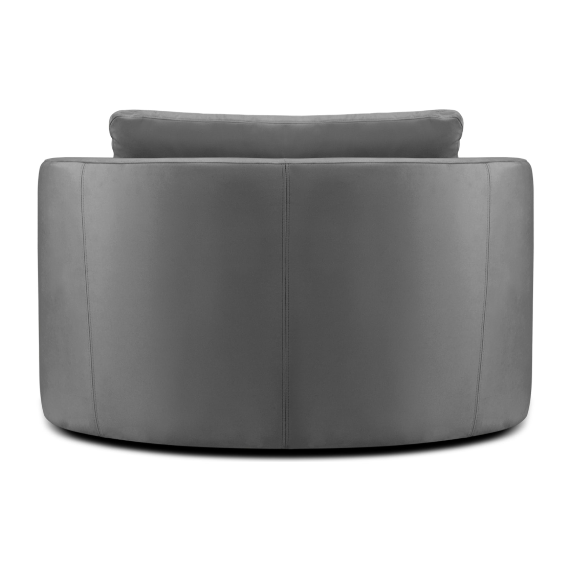 Fauteuil xl pivotant "Adam" en velours gris foncé