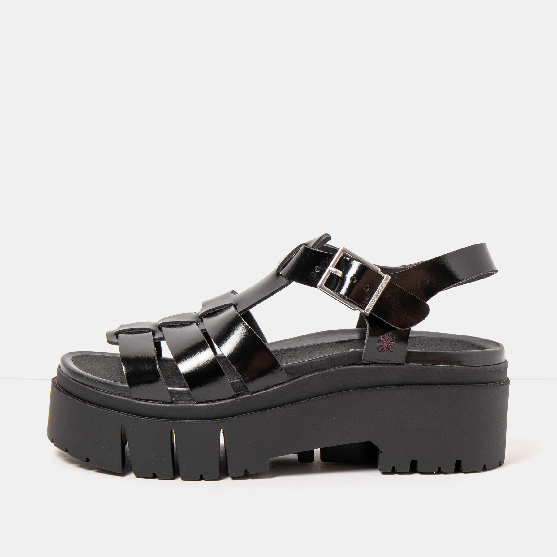 Sandalias 2042 NAPPA SHINNY BLACK / LEEDS color Black
