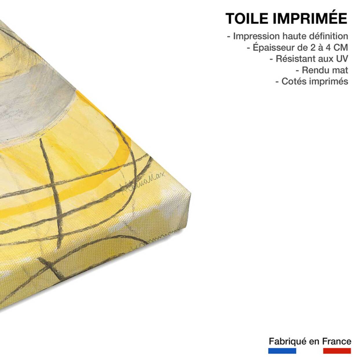 Tableau yellow signal Toile imprimée