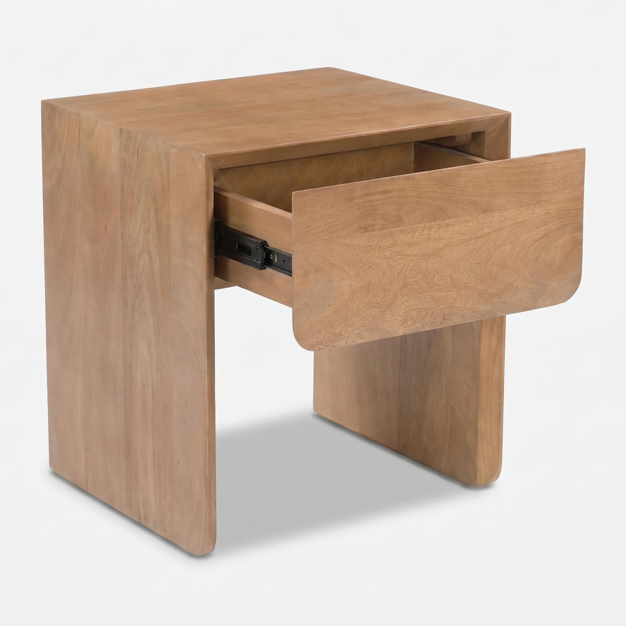 Table de chevet en bois de manguier marron clair - Achille