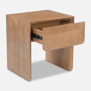 Table de chevet en bois de manguier marron clair - Achille