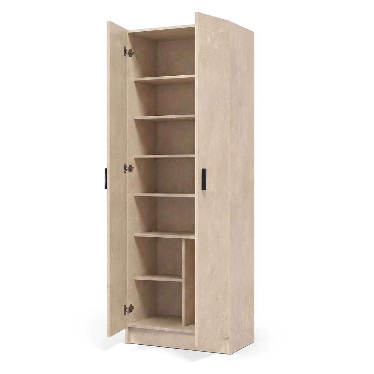 Armario de 2 puertas en efecto microcemento beige 60x180 cm Multi Useful Microcemento Beige