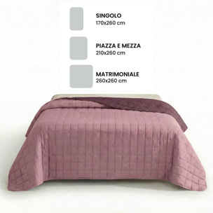 Copriletto una piazza e mezza estivo leggero double face 210x260 cm, trapunta estiva traspirante e morbida, coperta primaverile elegante e moderna, design reversibile per doppio stile, ideale per stagione calda, resistente e facile da lavare