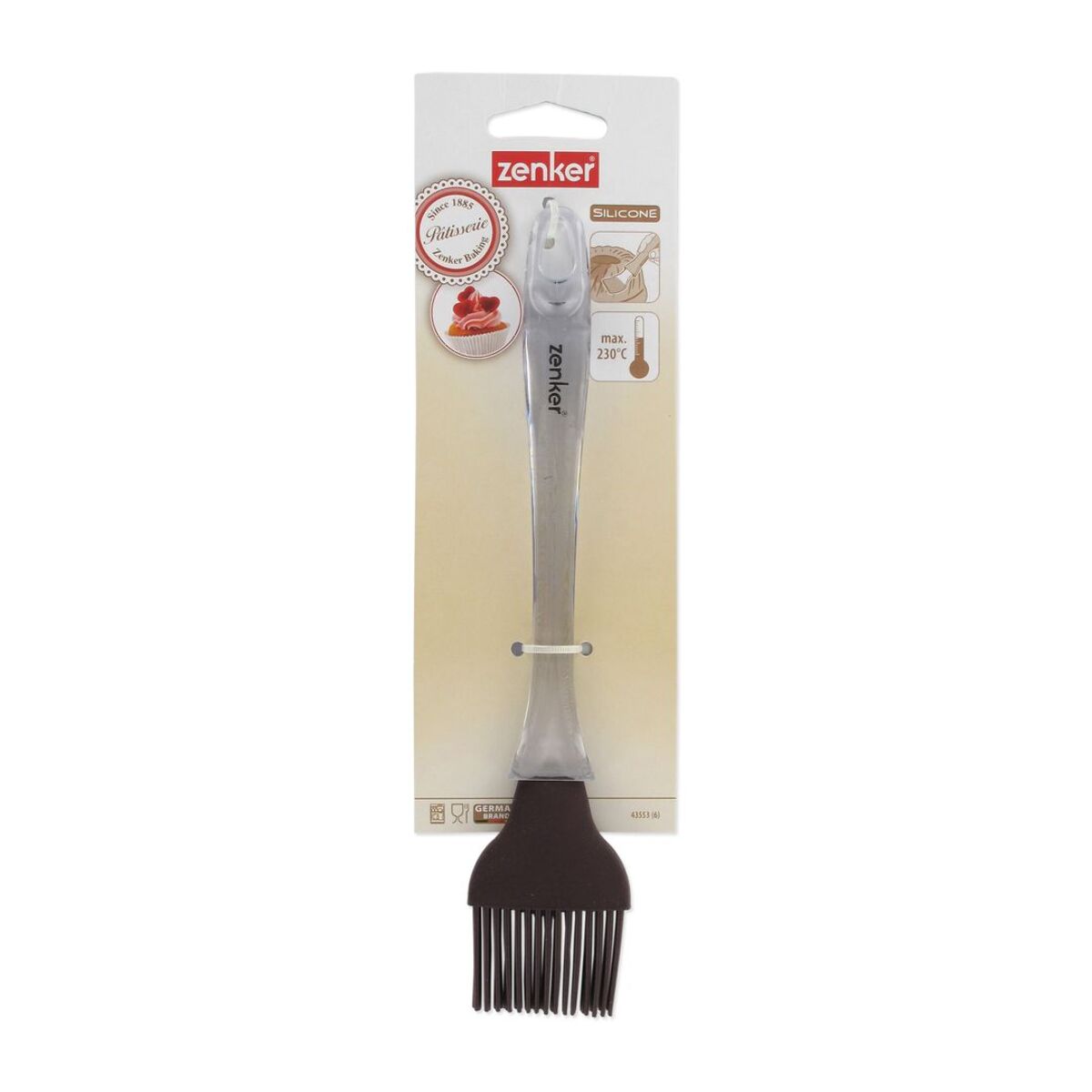 Ensemble de 2 Pinceaux de cuisine et de pâtisserie 24 cm en poils silicone Zenker Smart Pastry