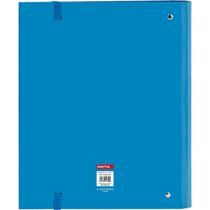 Carpeta 4 anillas 35mm c/recambio safta "azul"