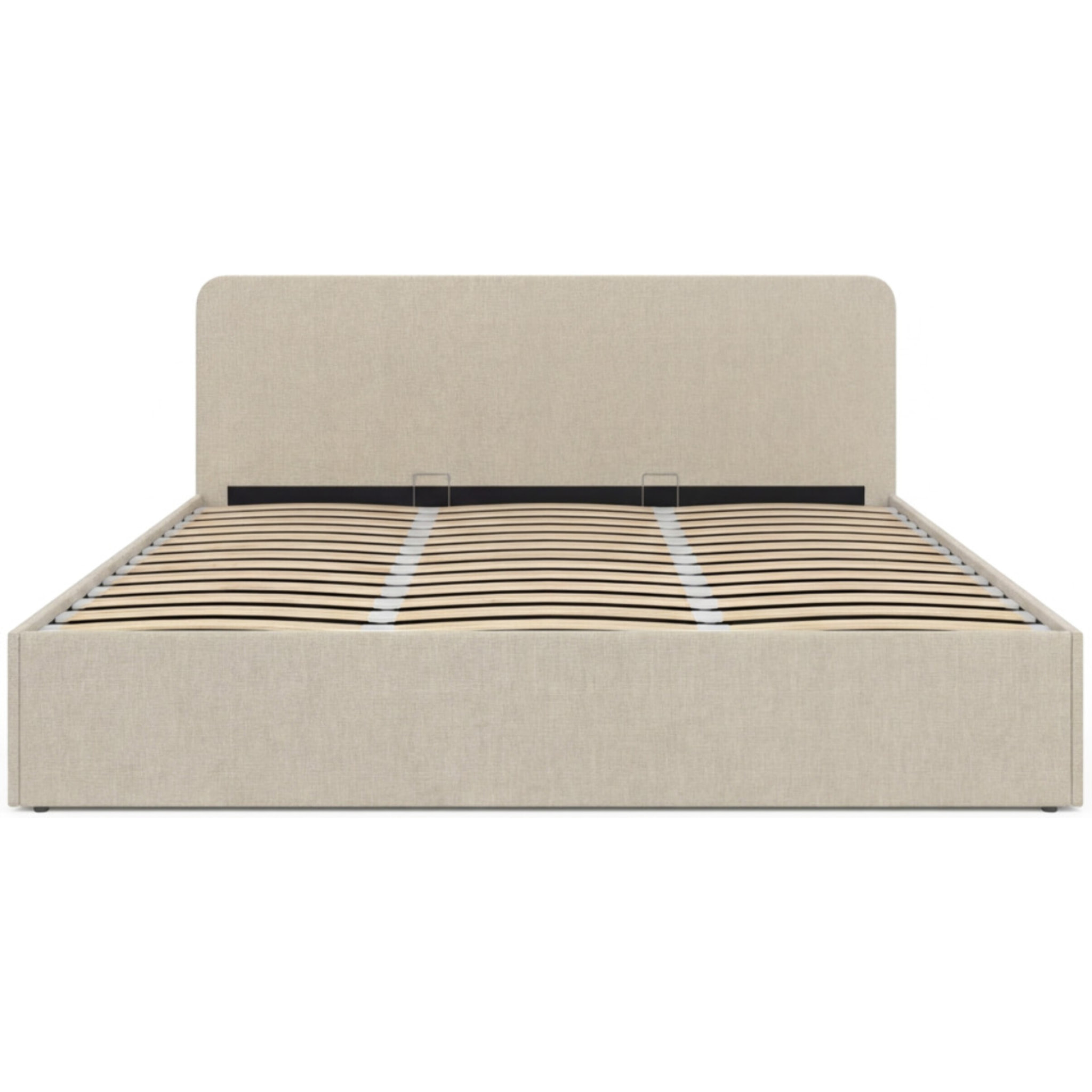 Lit coffre Louise 180x200cm tissu beige