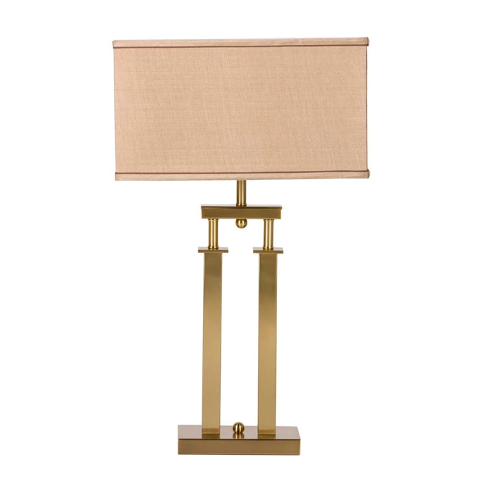 Lámpara Sobremesa Metal Dorado 40x20x68 Cm