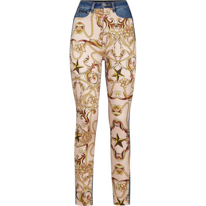 PHILIPP PLEIN Jegging de cintura alta NEW BAROQUE