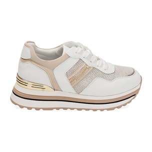 Zapatillas beige, suela de 5 cm