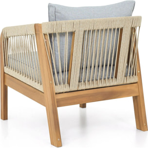 Lot de 2 fauteuils de jardin en bois FSC - SYMI