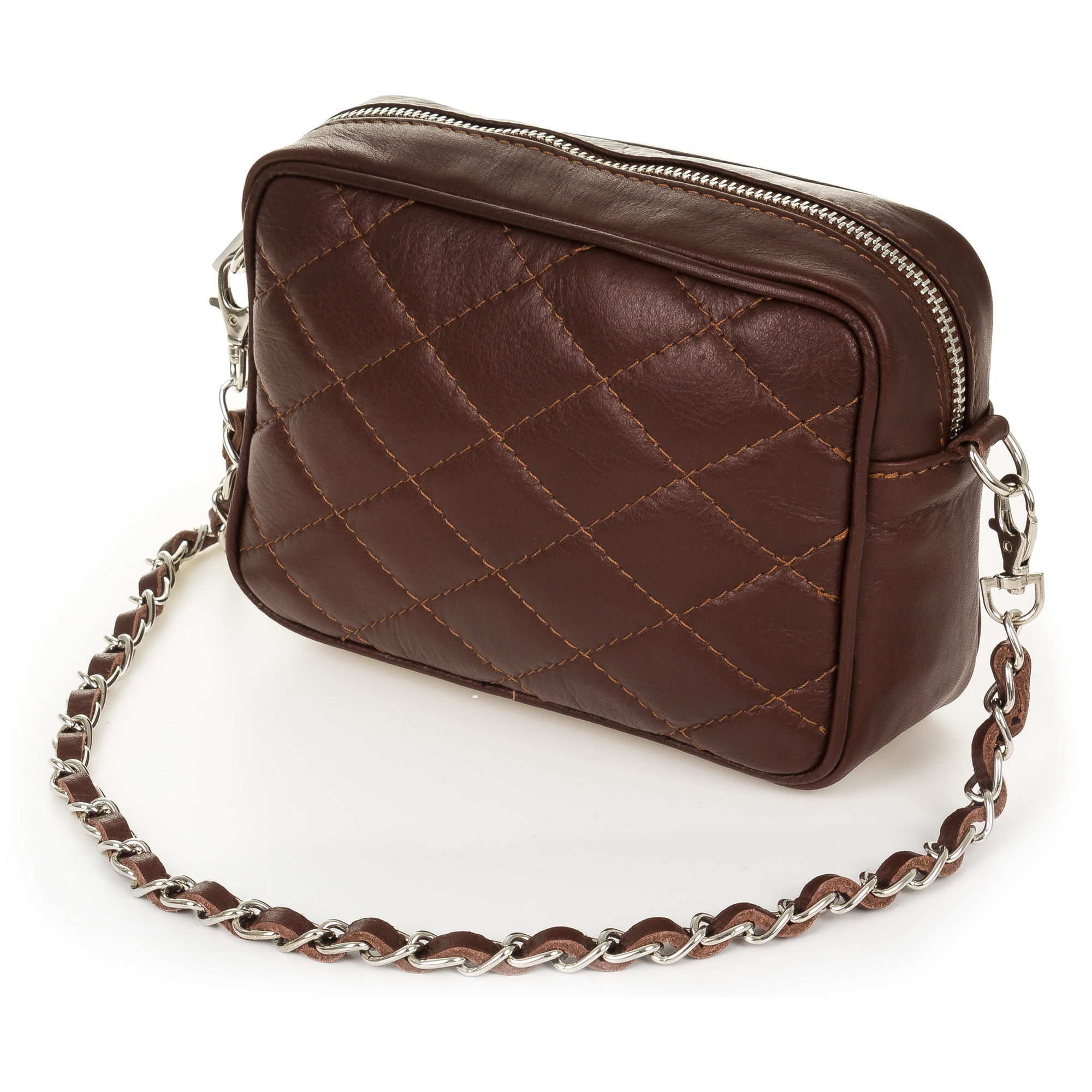 Cleopatra Borsa a tracolla Donna. Pelle autentica Pelle imbottita