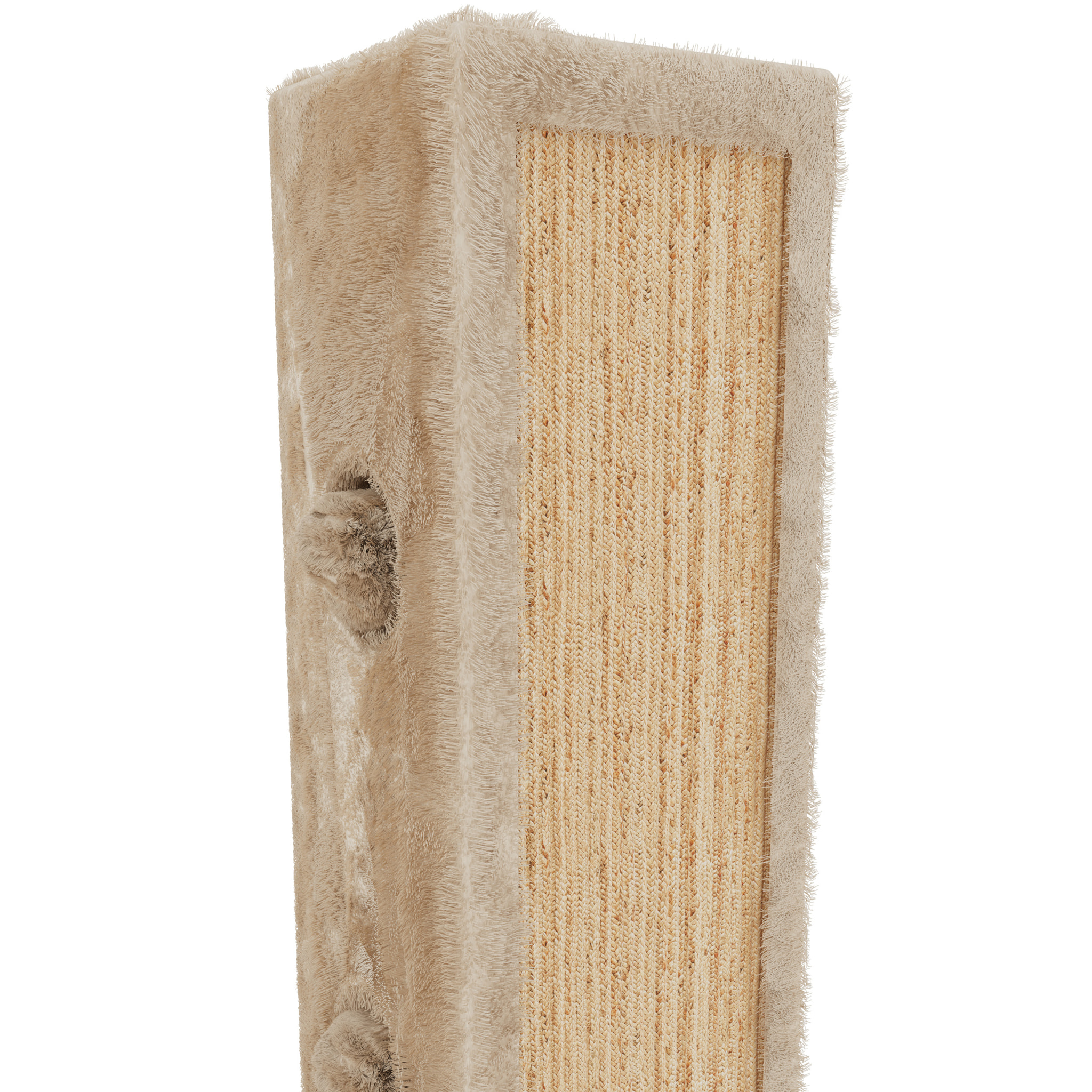 Albero per Gatto con Graffiatoio Cuccia Giocattolo Gatti Parco Giochi Tiragraffi in Sisal Naturale 80 x 45 x 45 cm Colore Beige Dixie