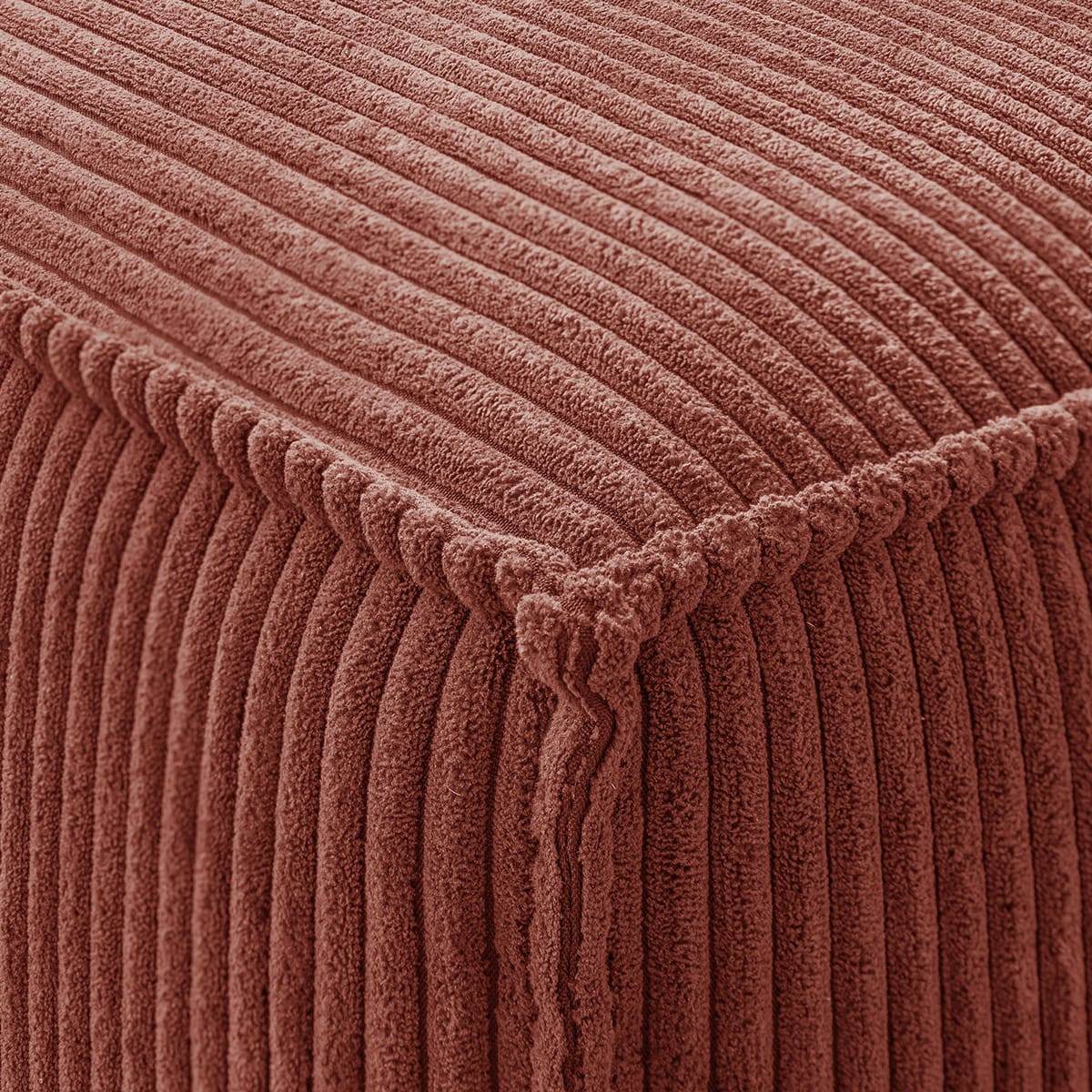 Pouf en velours côtelé - LIVIA