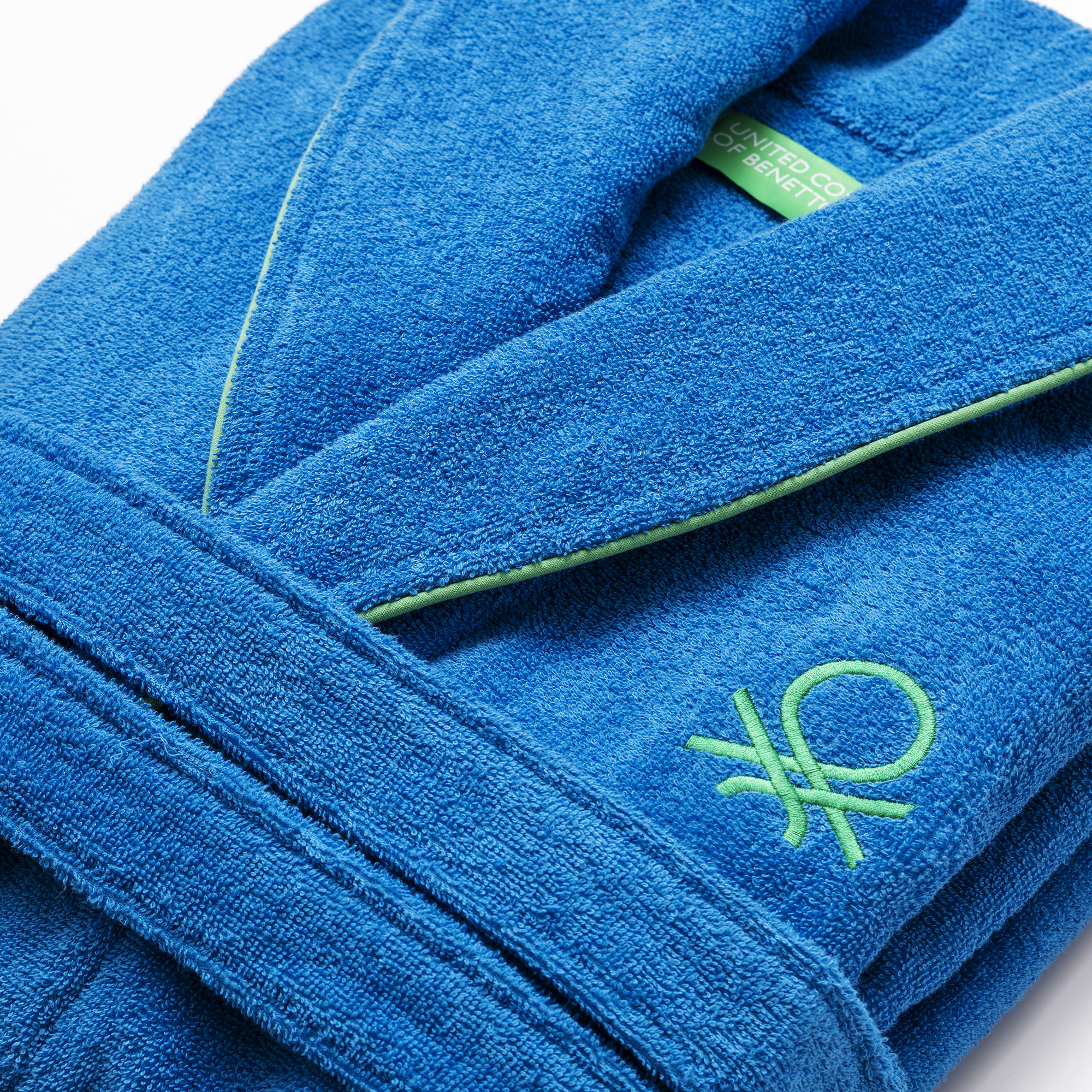 Albornoz 360gsm 100% algodón color azul rainbow benetton