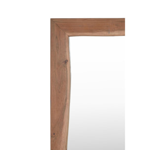 Espejo de Madera de Acacia, Trasera en Mdf 65 Cm Estilo Rústico Moderno