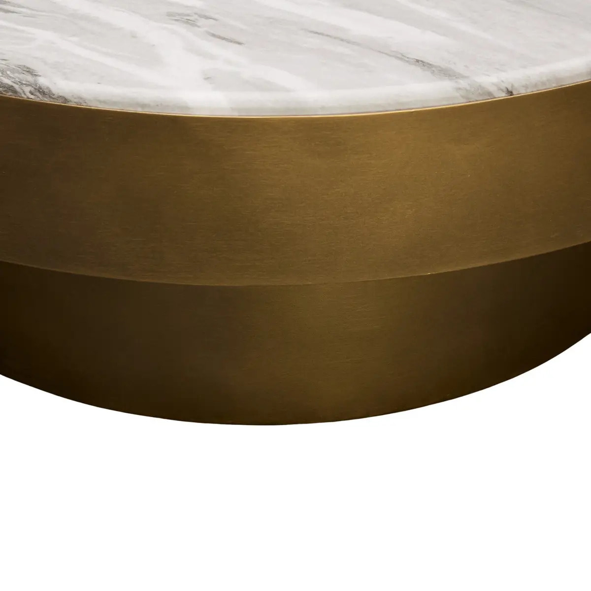 Table basse Graphite ronde D.80cm doré