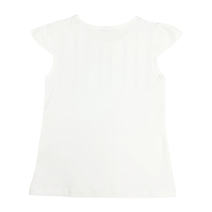 TSHIRT JERSEY BIANCO RICAMO RAMAGE BLU