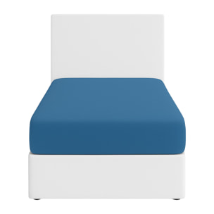 Sábana bajera para cama en color azul rainbow benetton