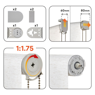 Enrollable Opaco BLACKOUT PRO Blanco-Lino
