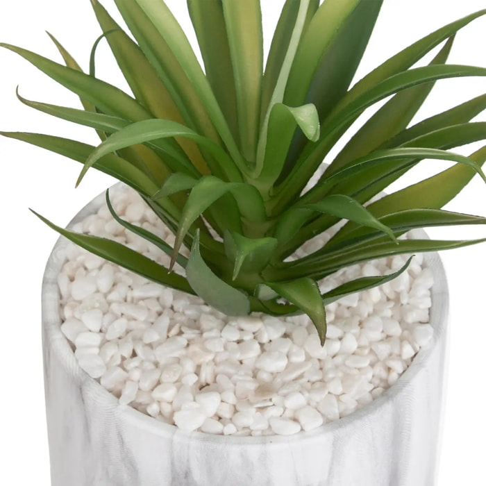 Plante artificielle pot marbre H17,5cm