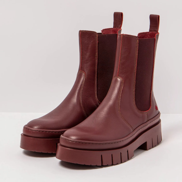 Botines 1954 NAPPA BURDEOS/AMBERES color Burdeos