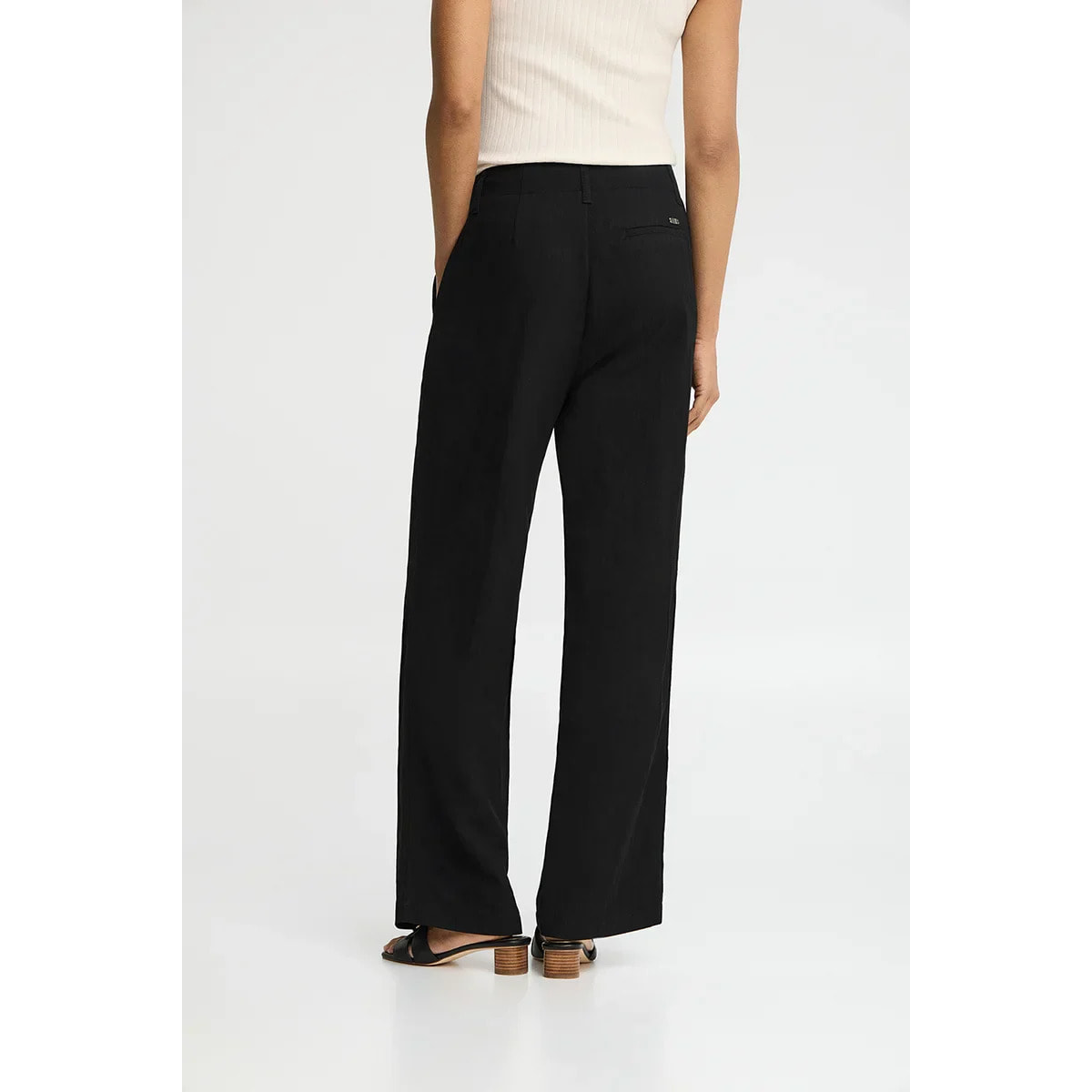 Pantalón negro de corte recto con logo Polo Club