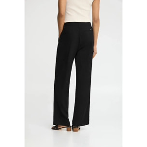 Pantalón negro de corte recto con logo Polo Club