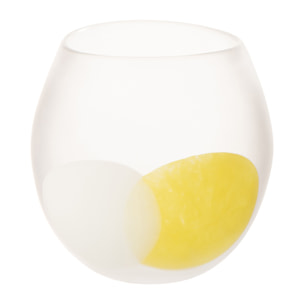 J-Line Photophore Balle - verre - blanc/jaune - large