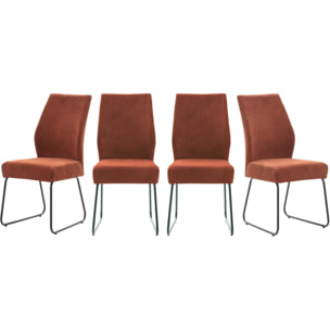 Lot de 4 chaises en velours côtelé - STUGA