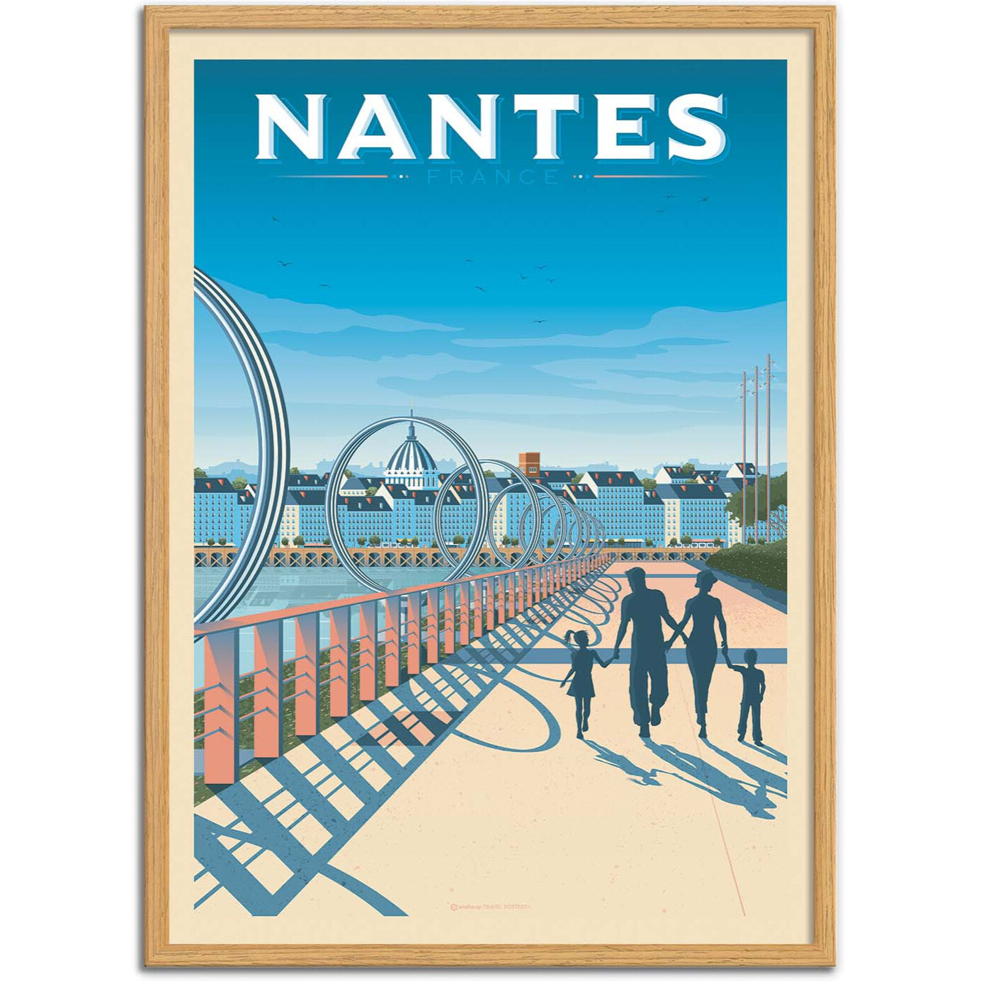 Affiche - Nantes - Olahoop Travel Posters