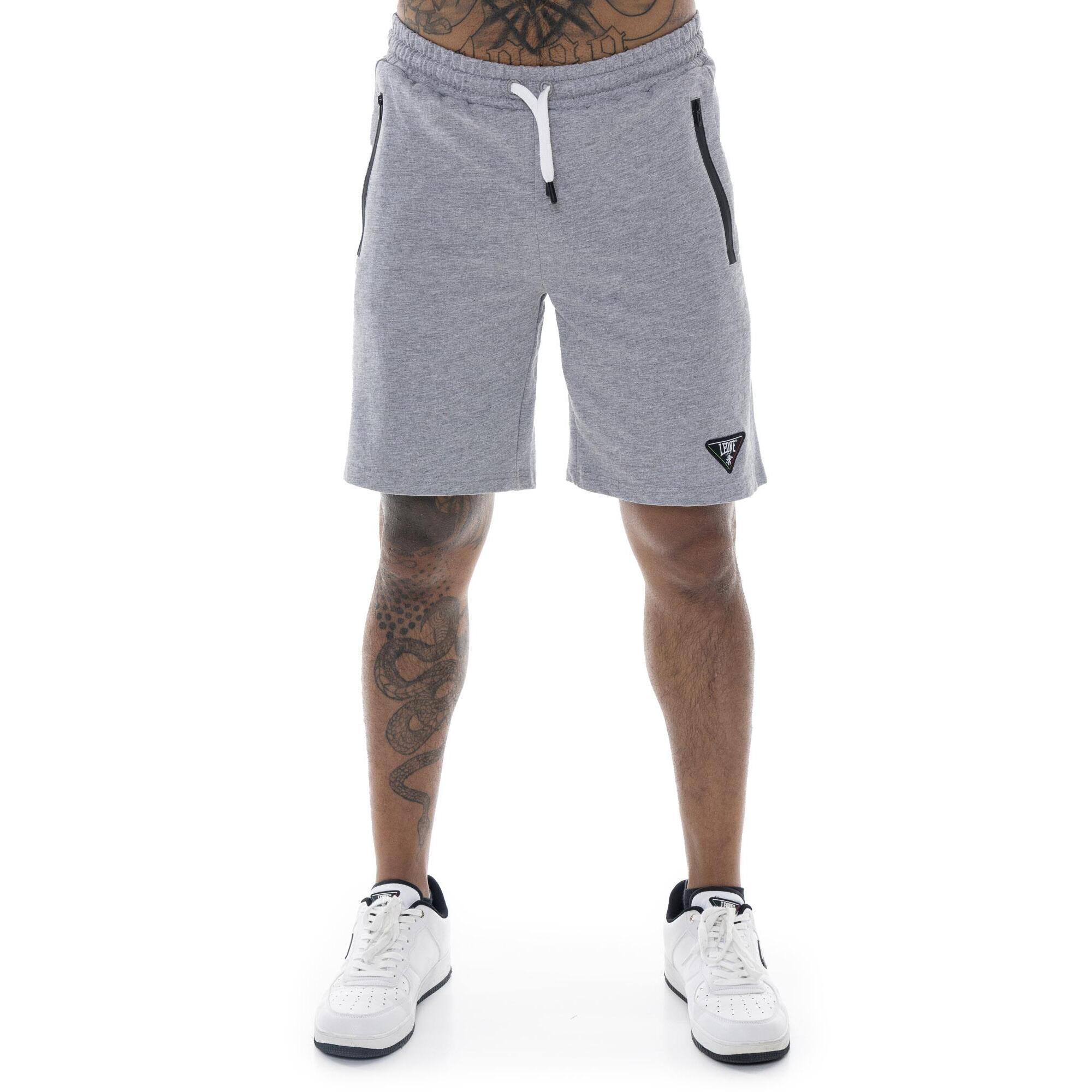 Pantaloncini da uomo in cotone non garzato Leone Patch