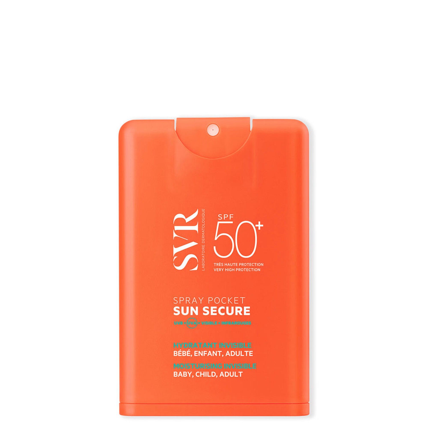 Sun Secure - Spray Pocket Solaire - Hydratant Invisible SPF50+ 20 ml
