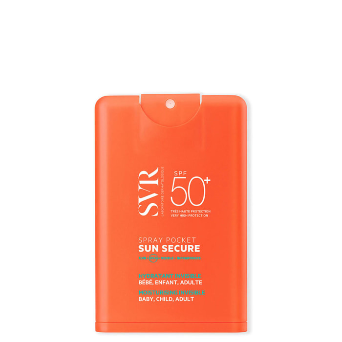 Sun Secure - Spray Pocket Solaire - Hydratant Invisible SPF50+ 20 ml