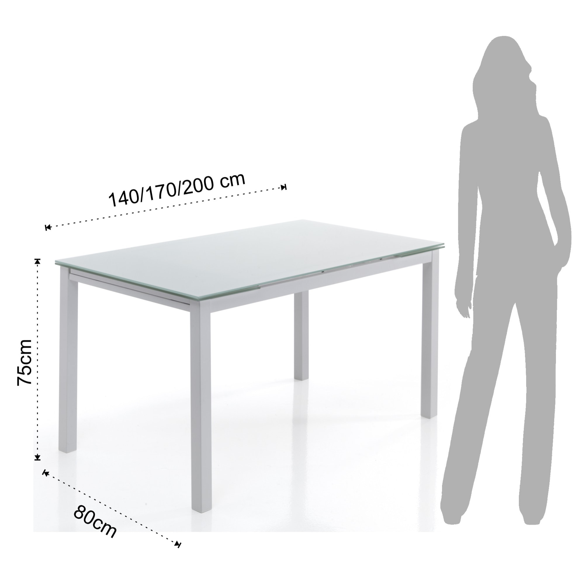 Tomasucci table à rallonge NEW DAILY 140 - BLANC