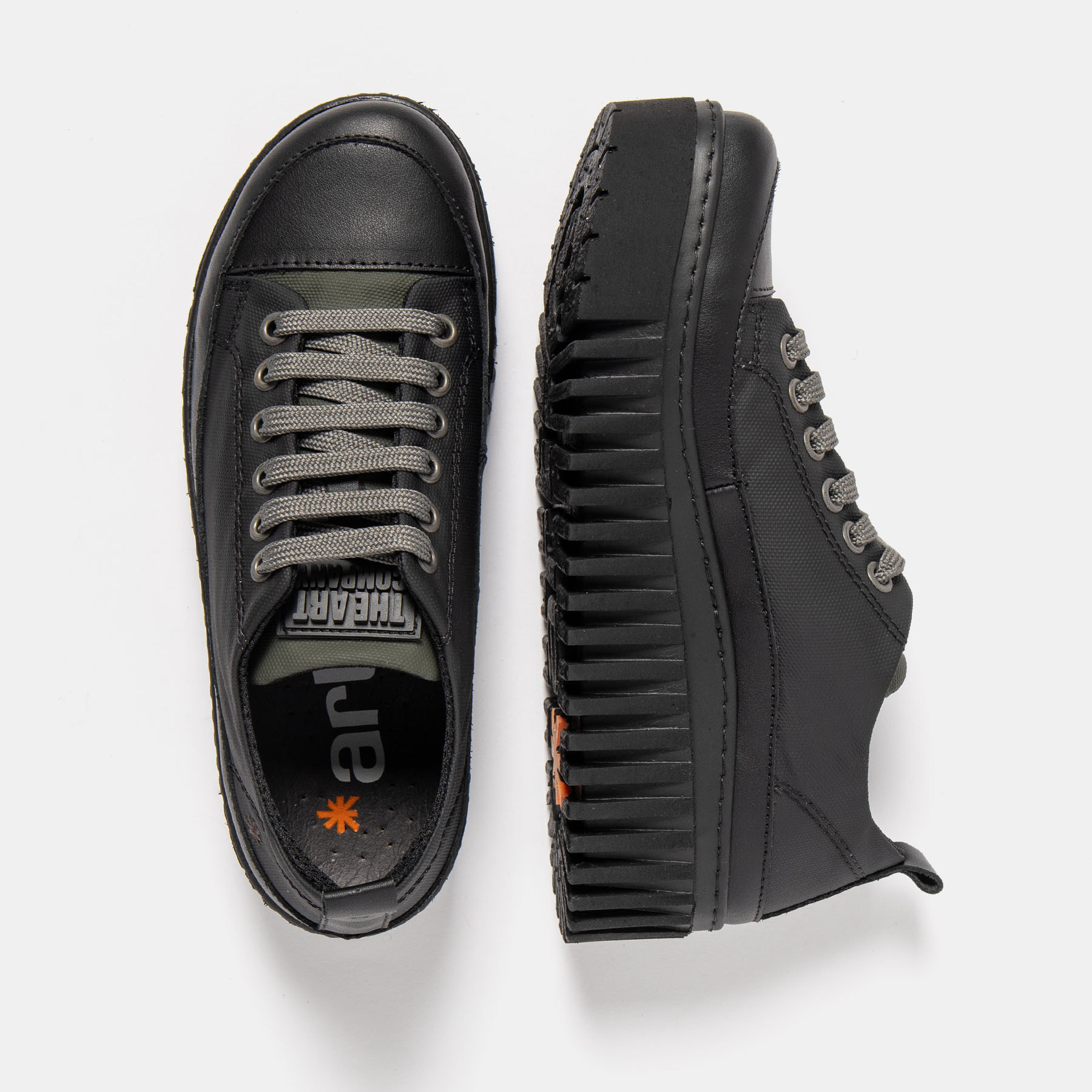 Zapatos 1518A RUBBER NYLON BLACK-KAKI/BRIGHTON color Black-kaki