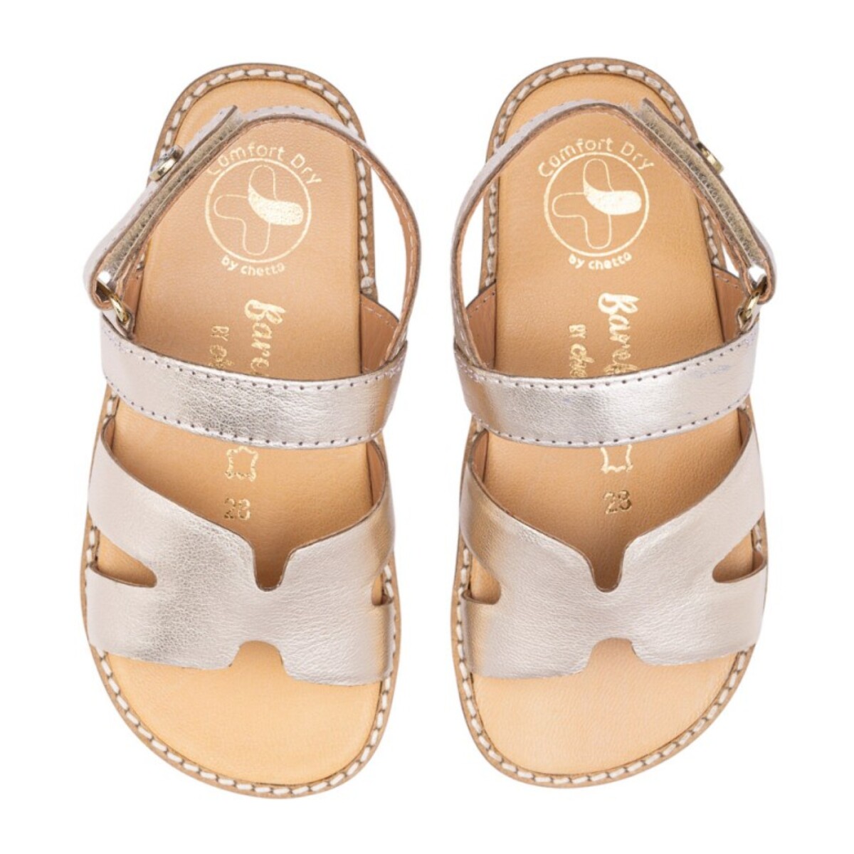 SANDALIA BAREFOOT PIEL CHETTO PALA ORO