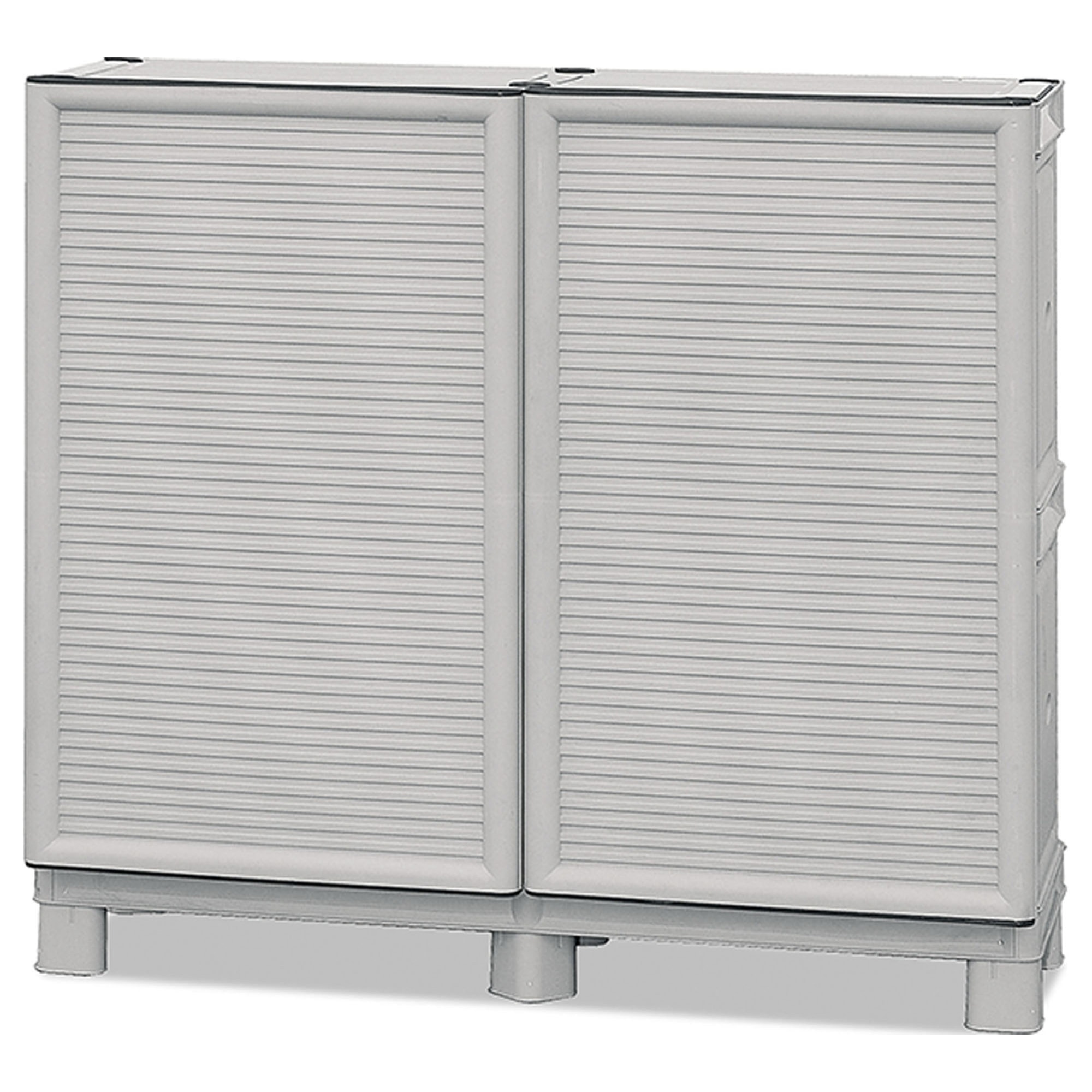 Armario de altura completa en polipropileno, con puertas de color azul l 1000 x p 390 x h 920 mm