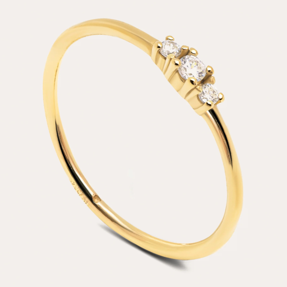 Anelli Trini Spark Argento Placcato Oro