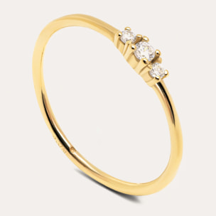 Anelli Trini Spark Argento Placcato Oro