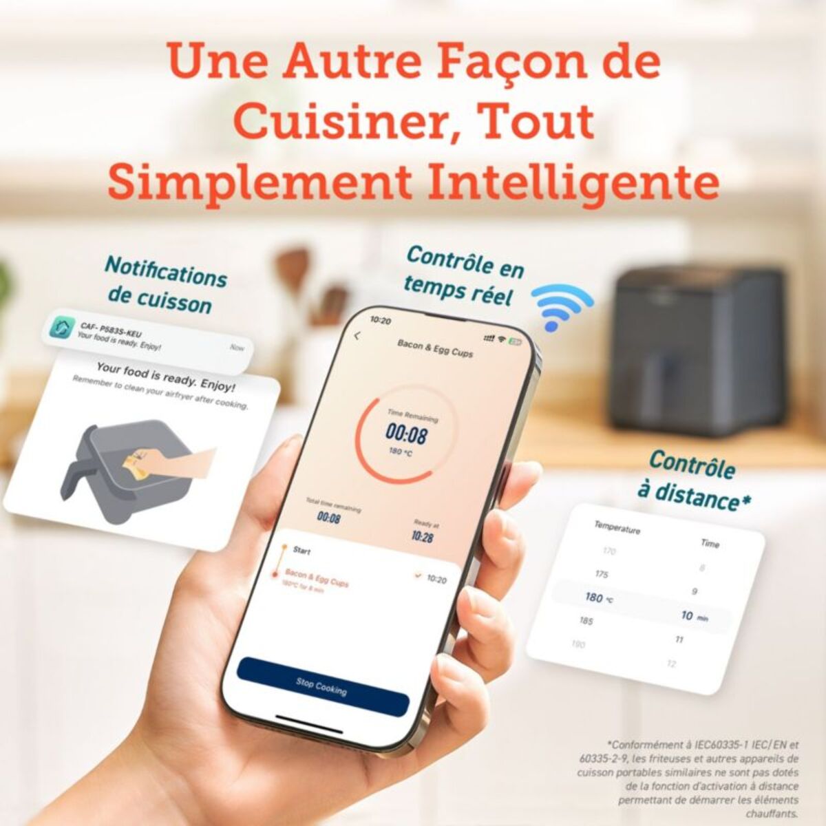 Friteuse sans huile COSORI Dual Blaze Noir + grille