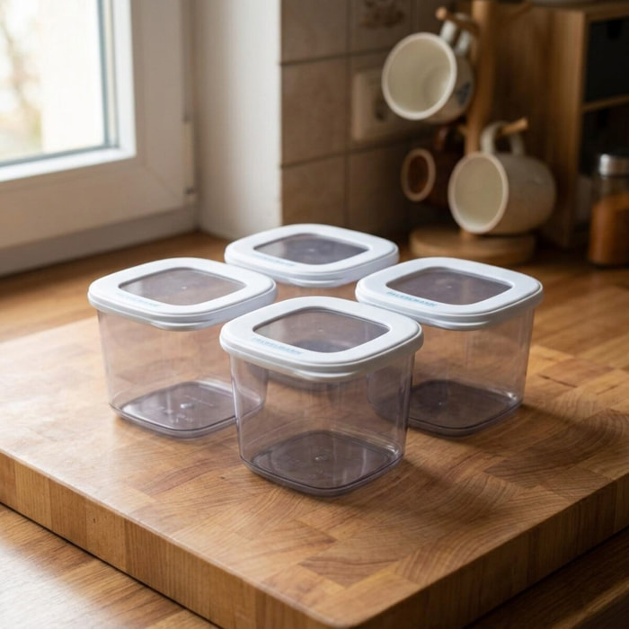 Lot de 4 Boîtes à Provisions Fackelmann Storage