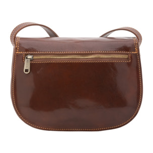 Borsa a tracolla da donna - Modello False - Vera pelle - 24.0 x 17.0 x 11.0 cm