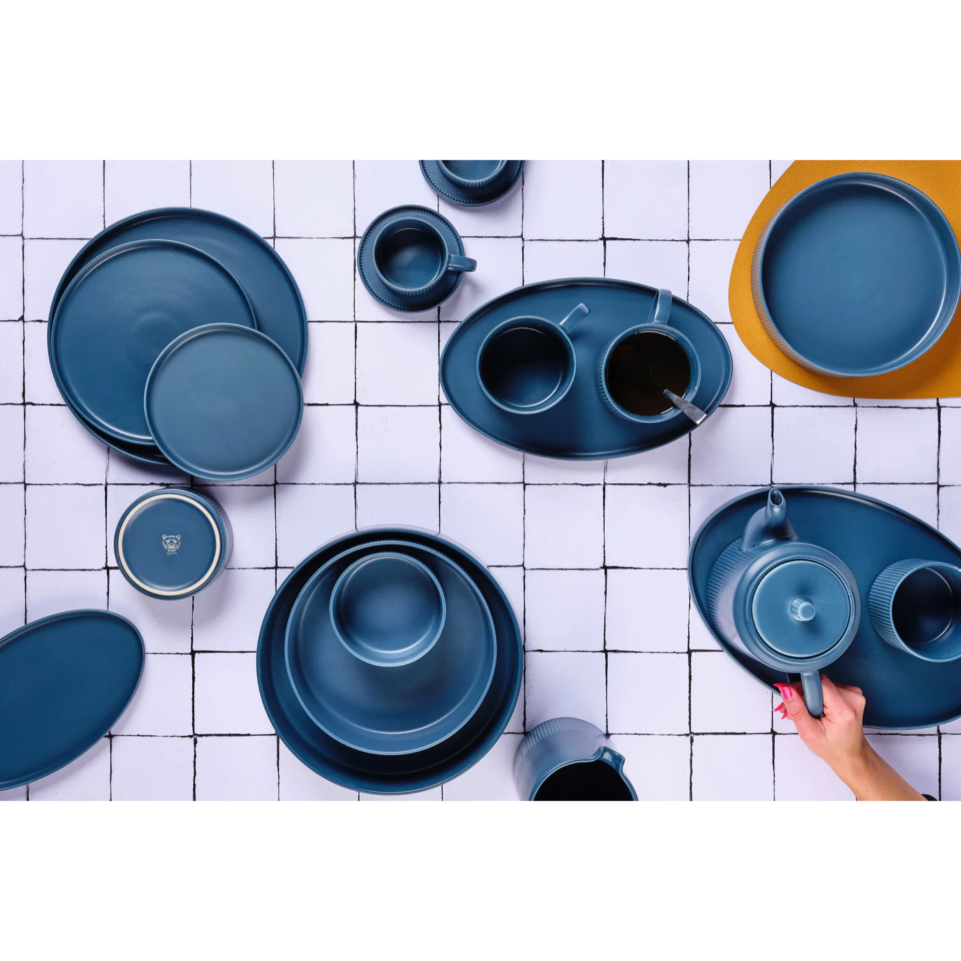 Assiette SCANDI Ø16,5cm - 4 pièces - Marine