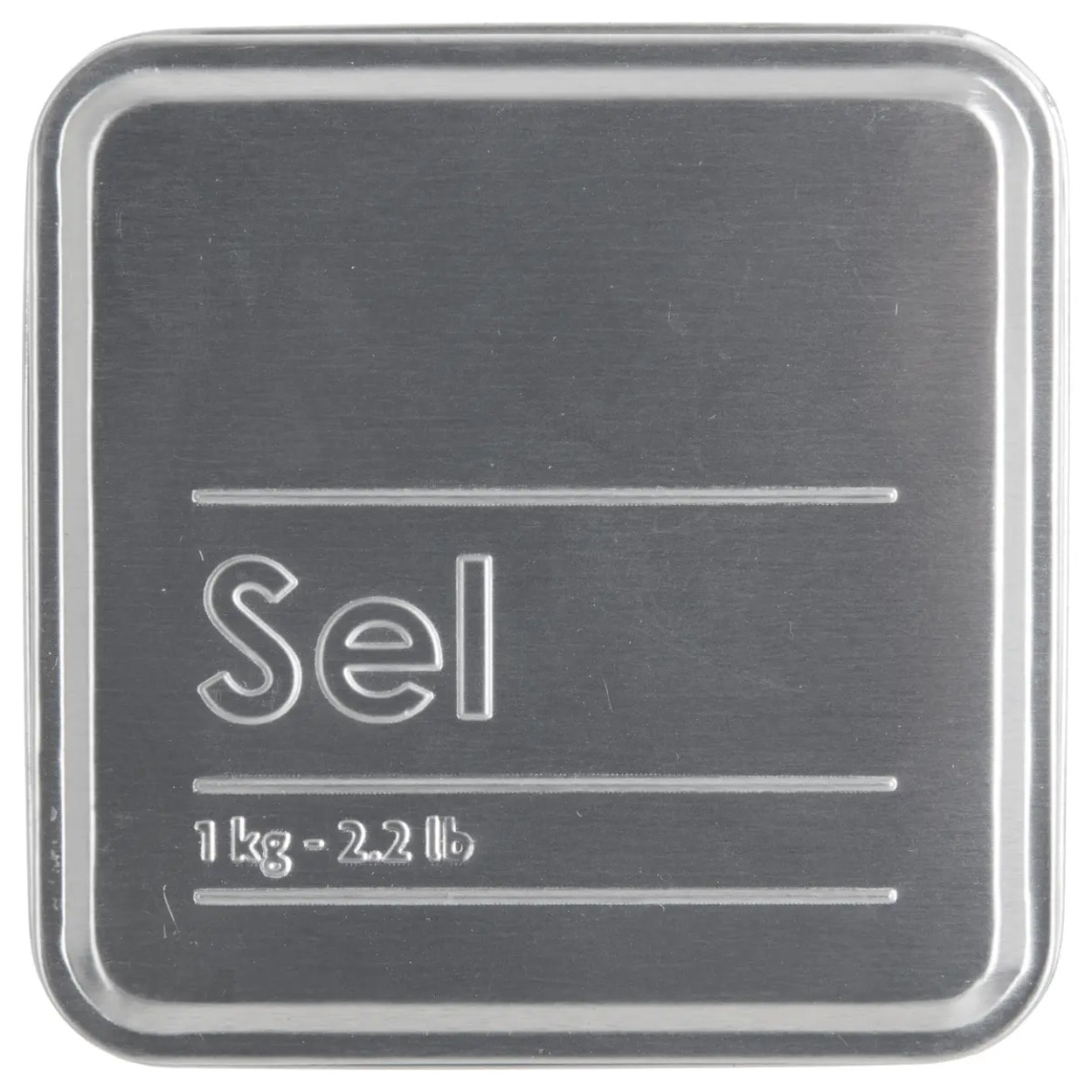 Boîte sel 1kg métal "Black Edition" noir