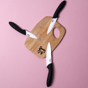 Couteau - COOK CONCEPT - Céramique - Manche Soft - Avec Étui - Blanc et Noir