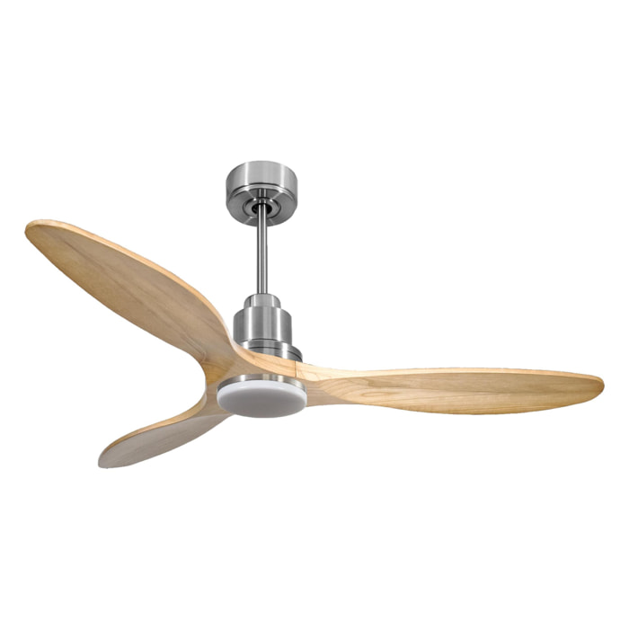 Ventilateur de plafond Réversible  Thermostat Dimmable Wifi Moteur à courant continu Toits en pente Télécommande Lumière à trois tons Hypersilence Mémoire